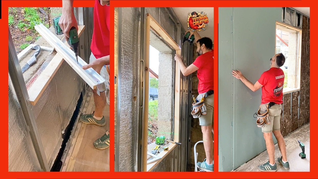 🪟 Cómo PREPARAR el HUECO de una VENTANA en un TRASDOSADO de DRYWALL 🛠️💥 ¡Acabado Profesional!