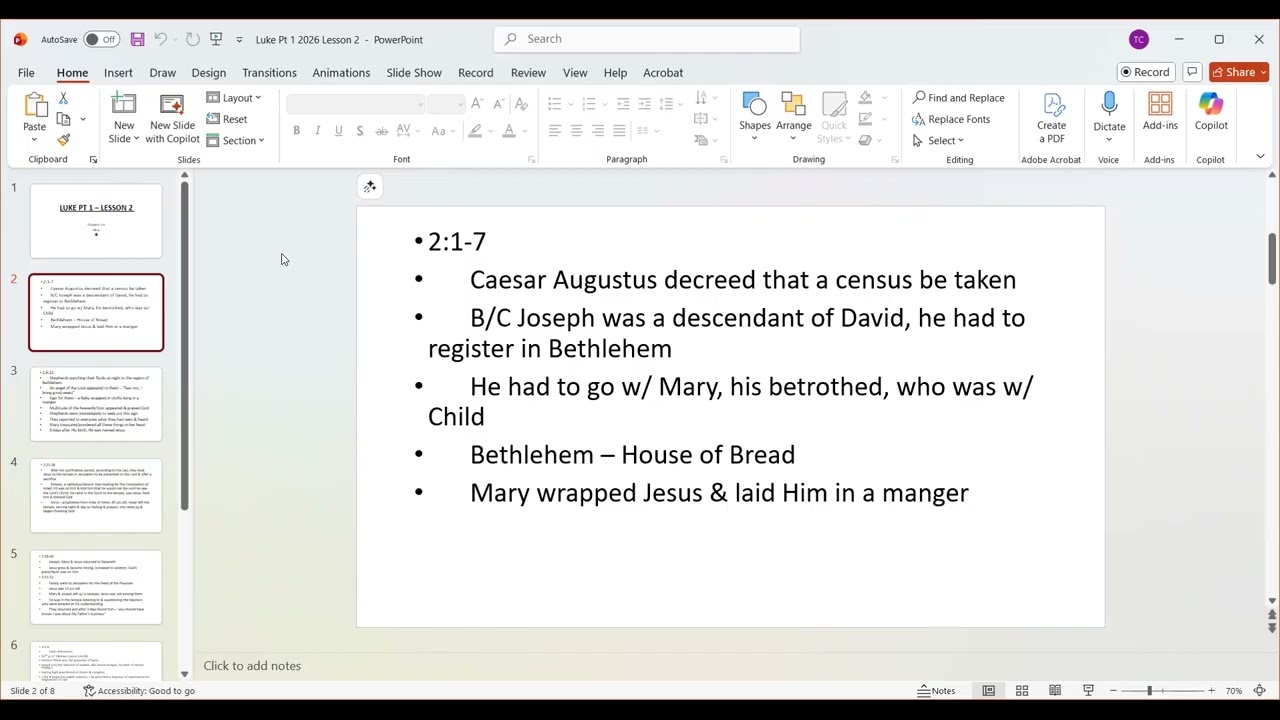 Luke Pt 1 2026 Lesson 2 Recording