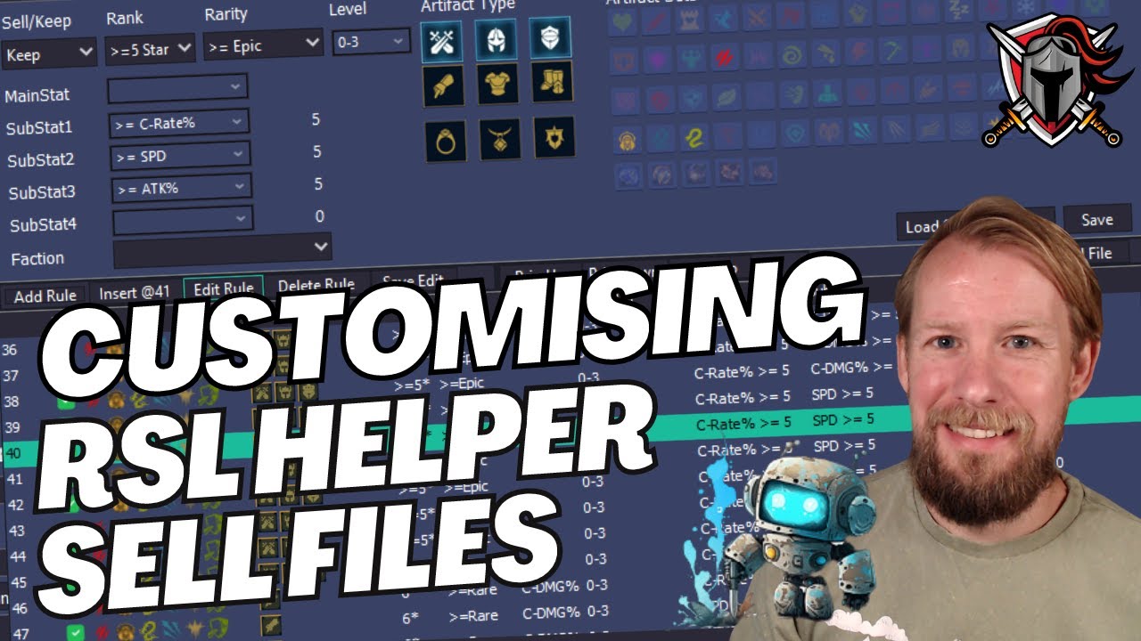 EDITING YOUR RSL HELPER SELL FILE | How to customise the file for your gear | Raid: Shadow Legends