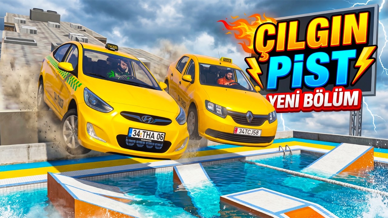 Sevilen Türk Taksi Arabalar İkili Parkurda | GTA 5 MODS