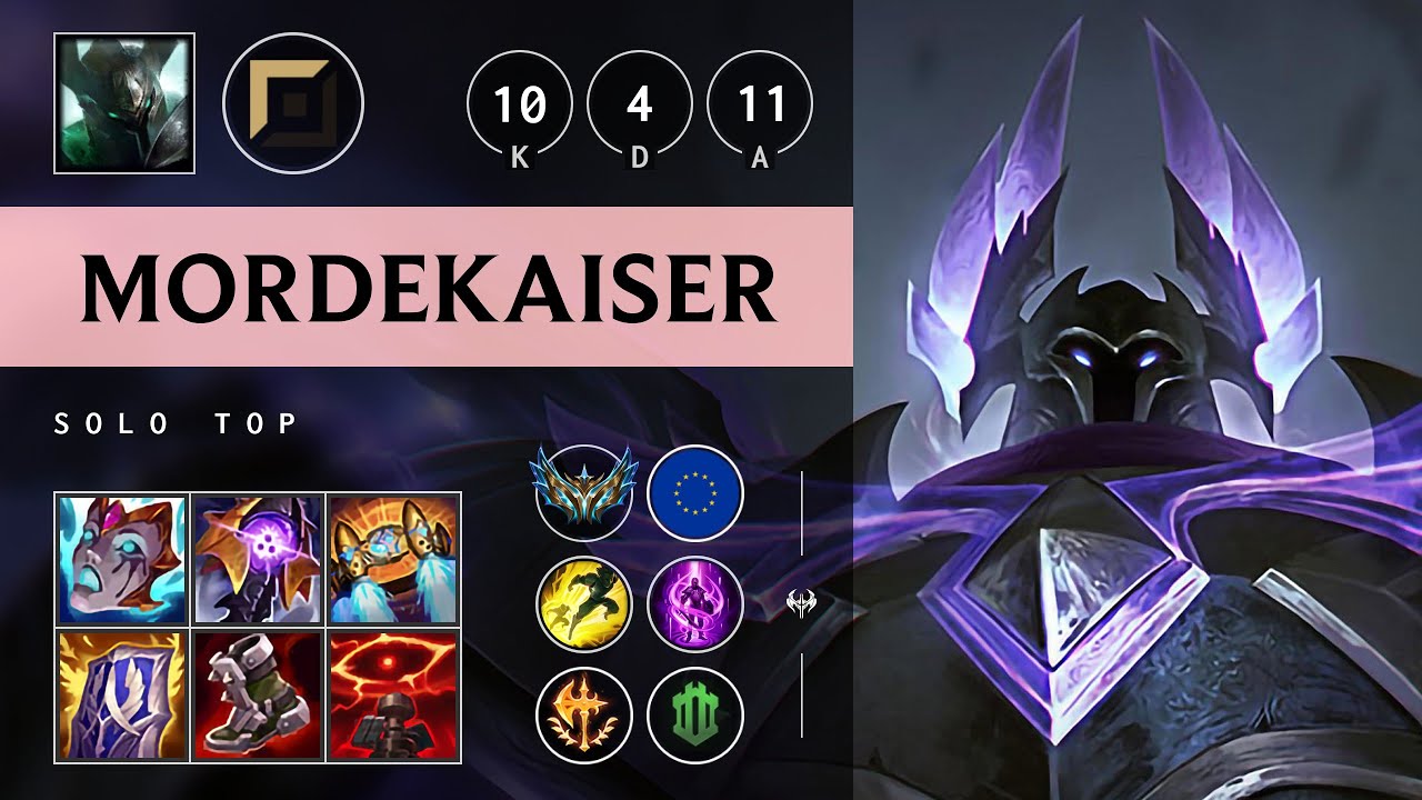 Mordekaiser Top vs K'Sante: Killing spree - EUW Challenger Patch 14.21