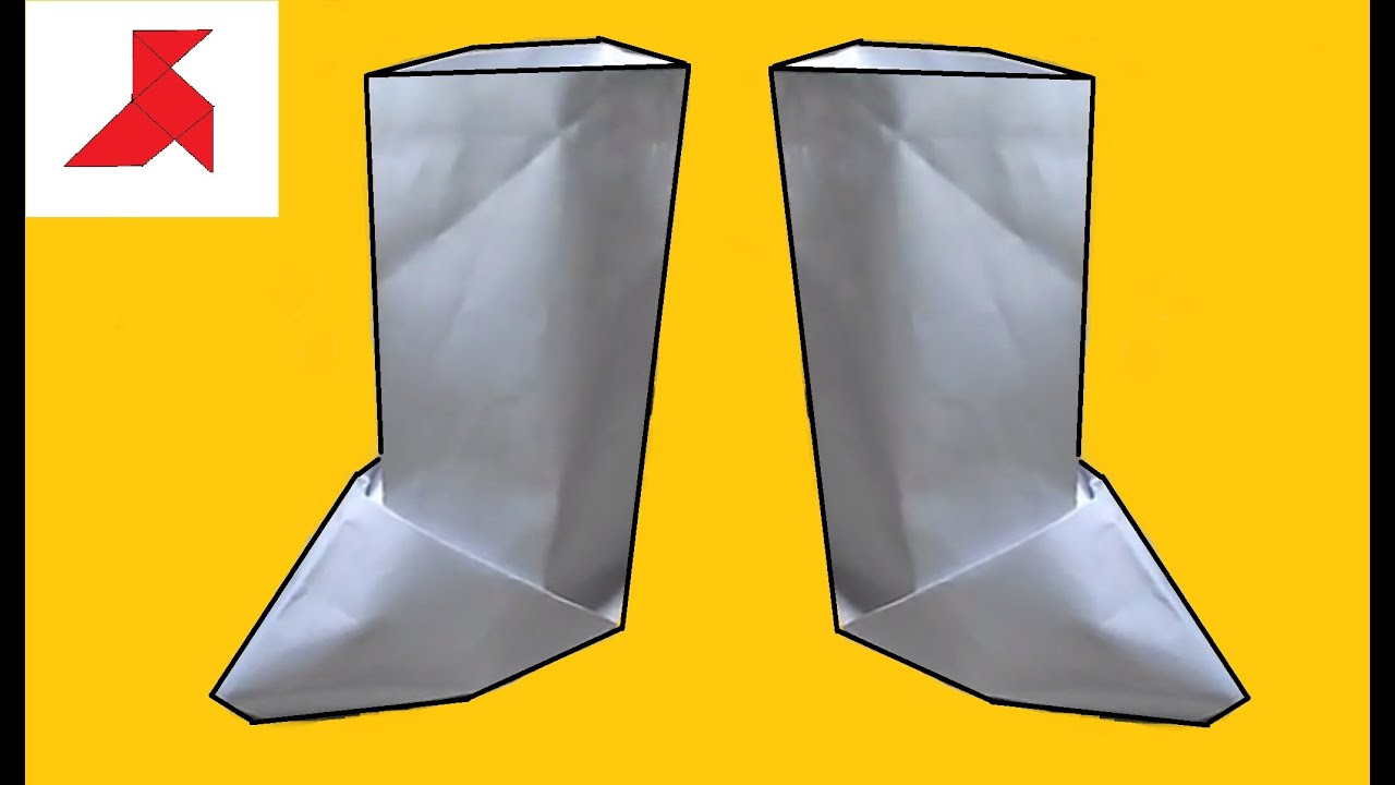 How to make origami BOOT from A4 paper