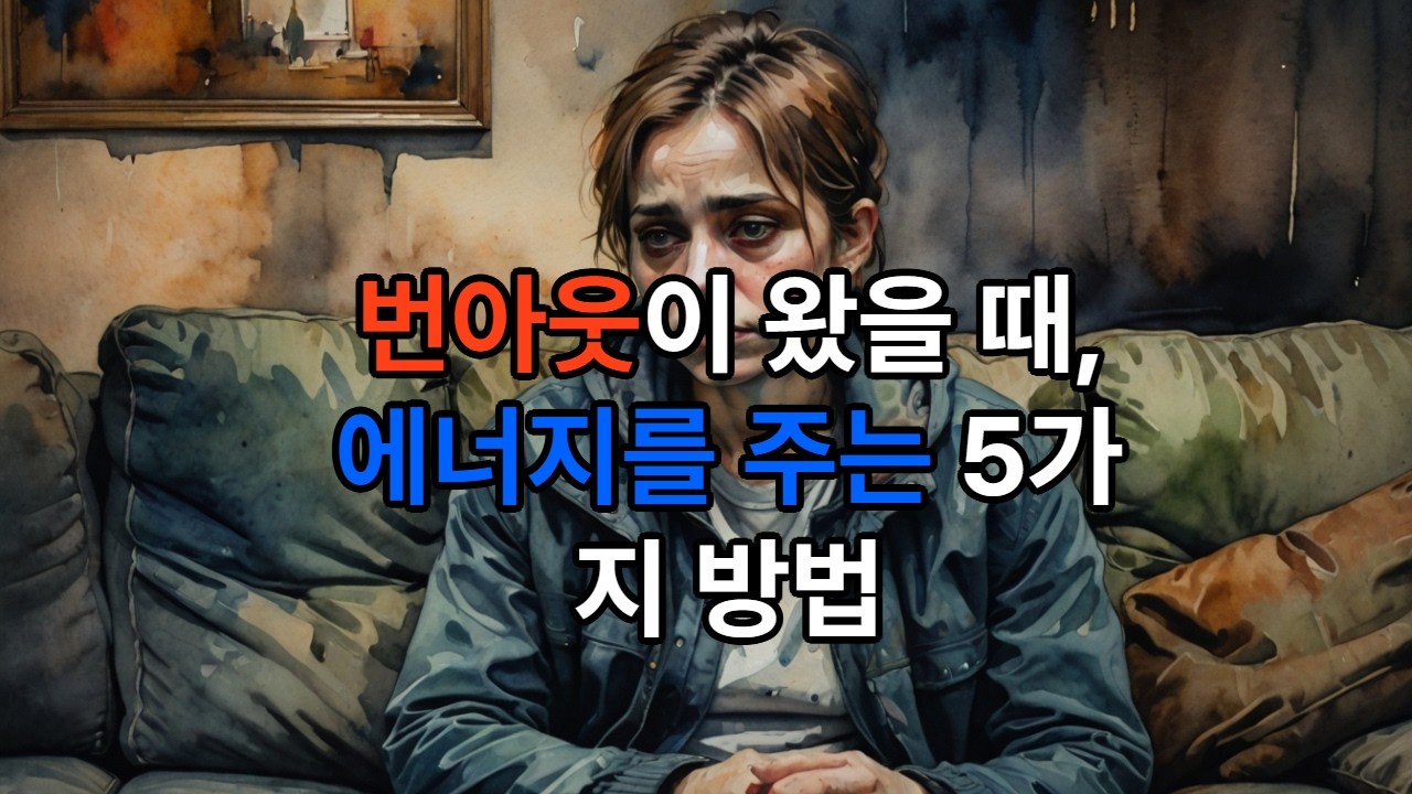 번아웃이 왔을 때, 에너지를 주는 5가지 방법