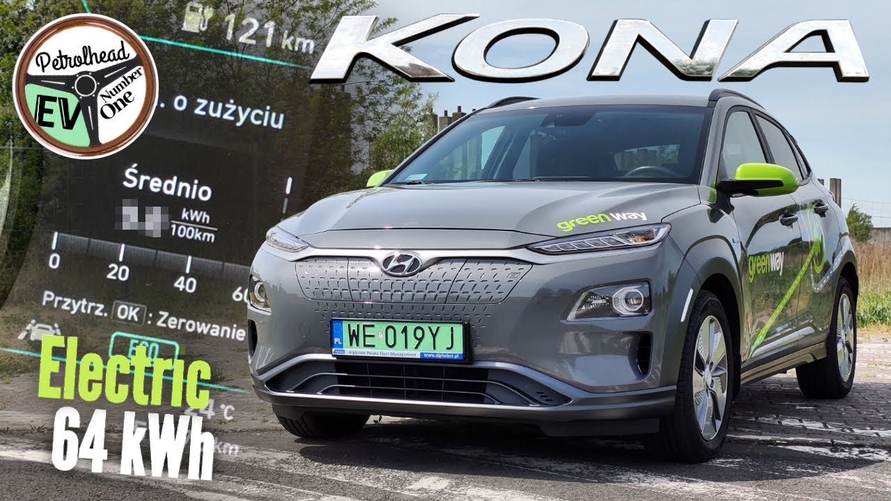 2020 Hyundai Kona Electric 64 kWh | Zużycie prądu w mieście. 700 km zasięgu jest możliwe.