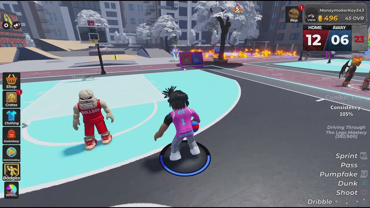 Arcade basketball.