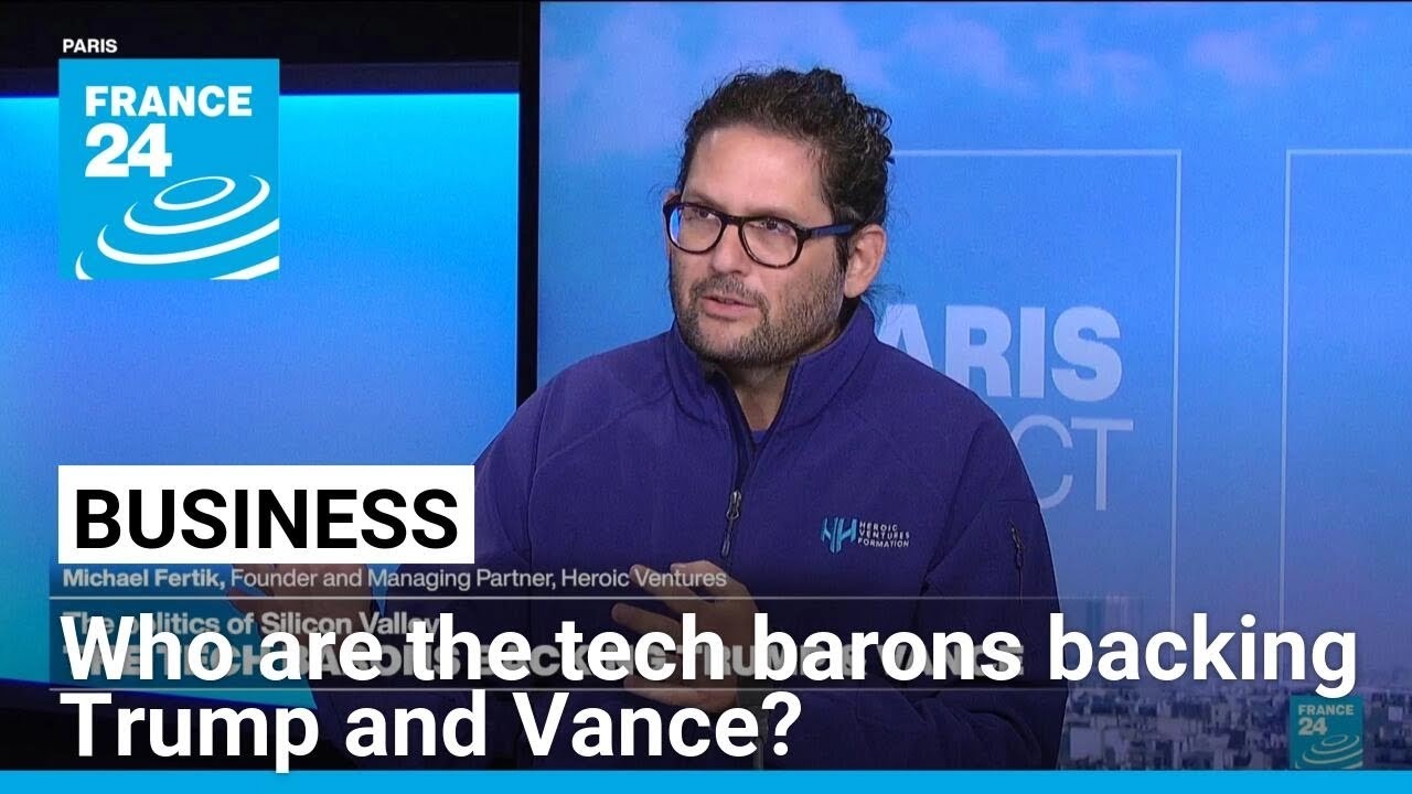 The politics of Silicon Valley: Who are the tech barons backing Trump and Vance? &bull; FRANCE 24