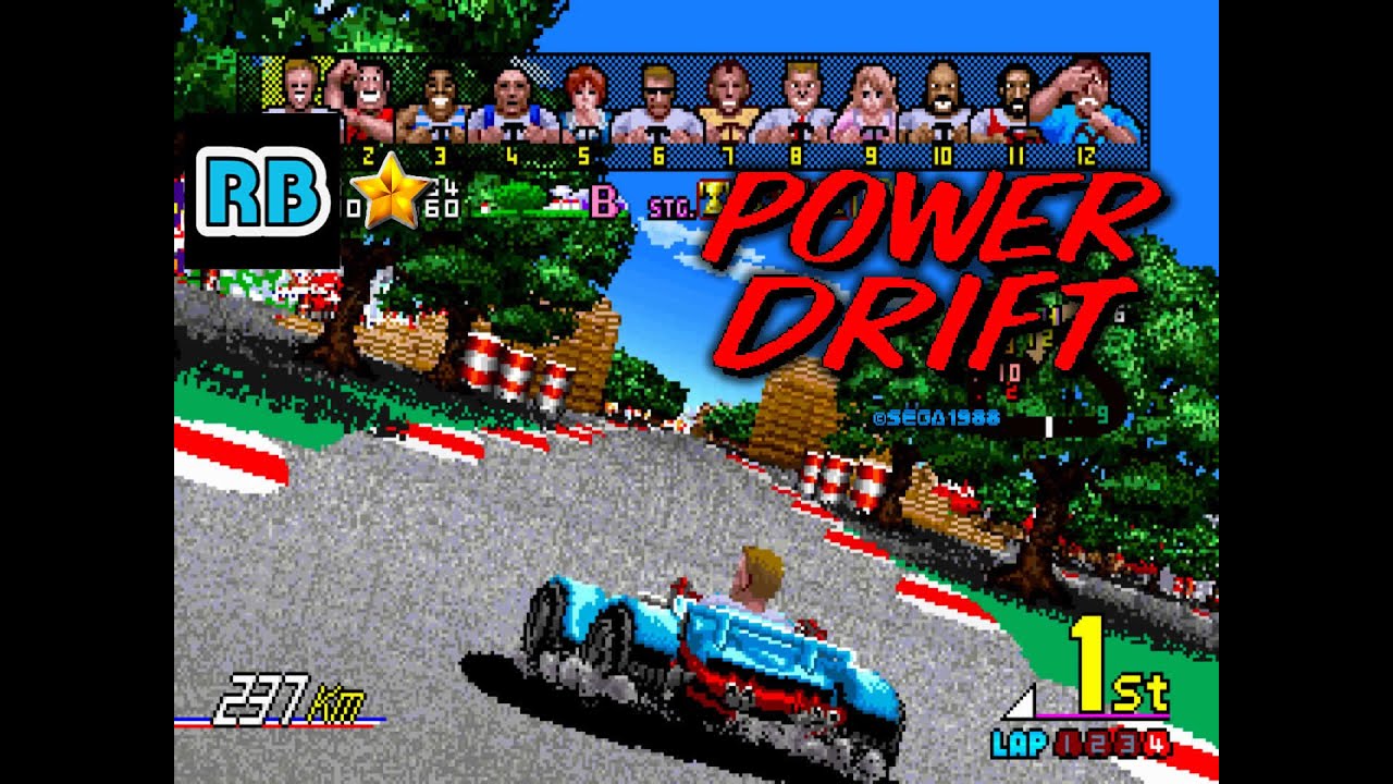 1988 [60fps] Power Drift Course B 7'03''48 ALL