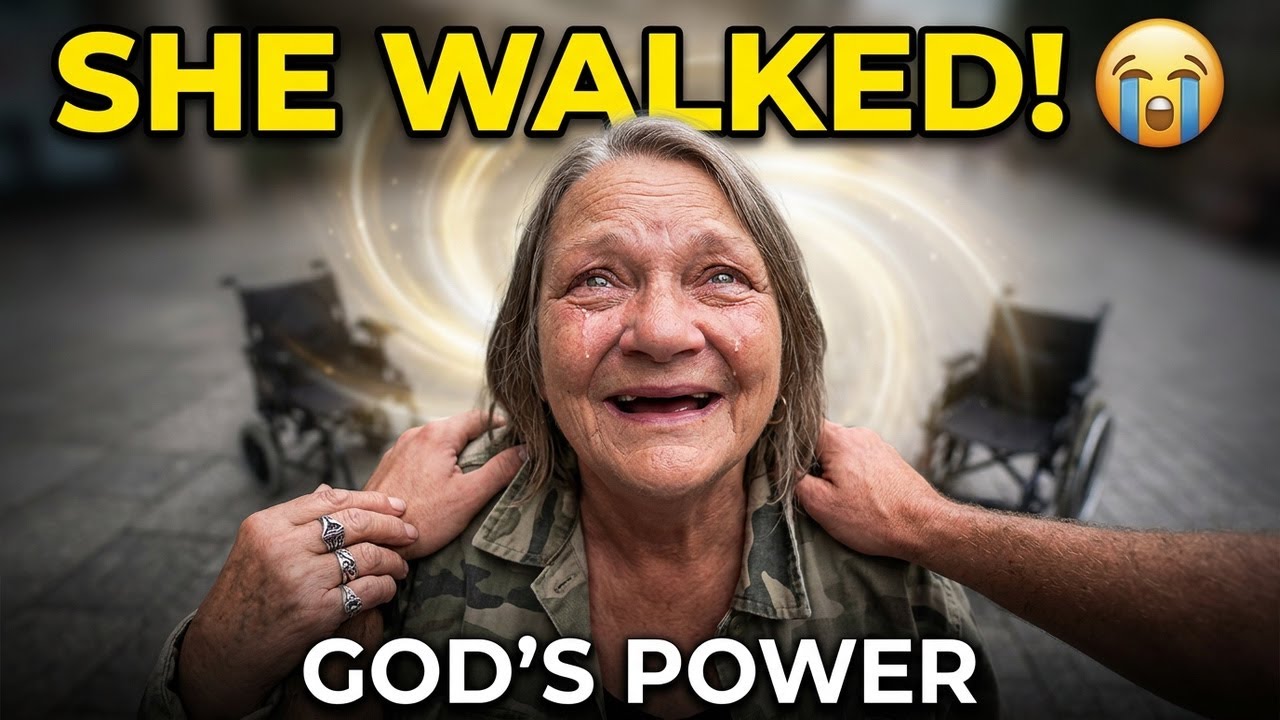 Women gets out of her wheelchair and walks, Gods power manifested!