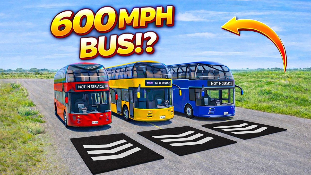 600 MPH Bus Test on Boost Pads! | BeamNG.drive