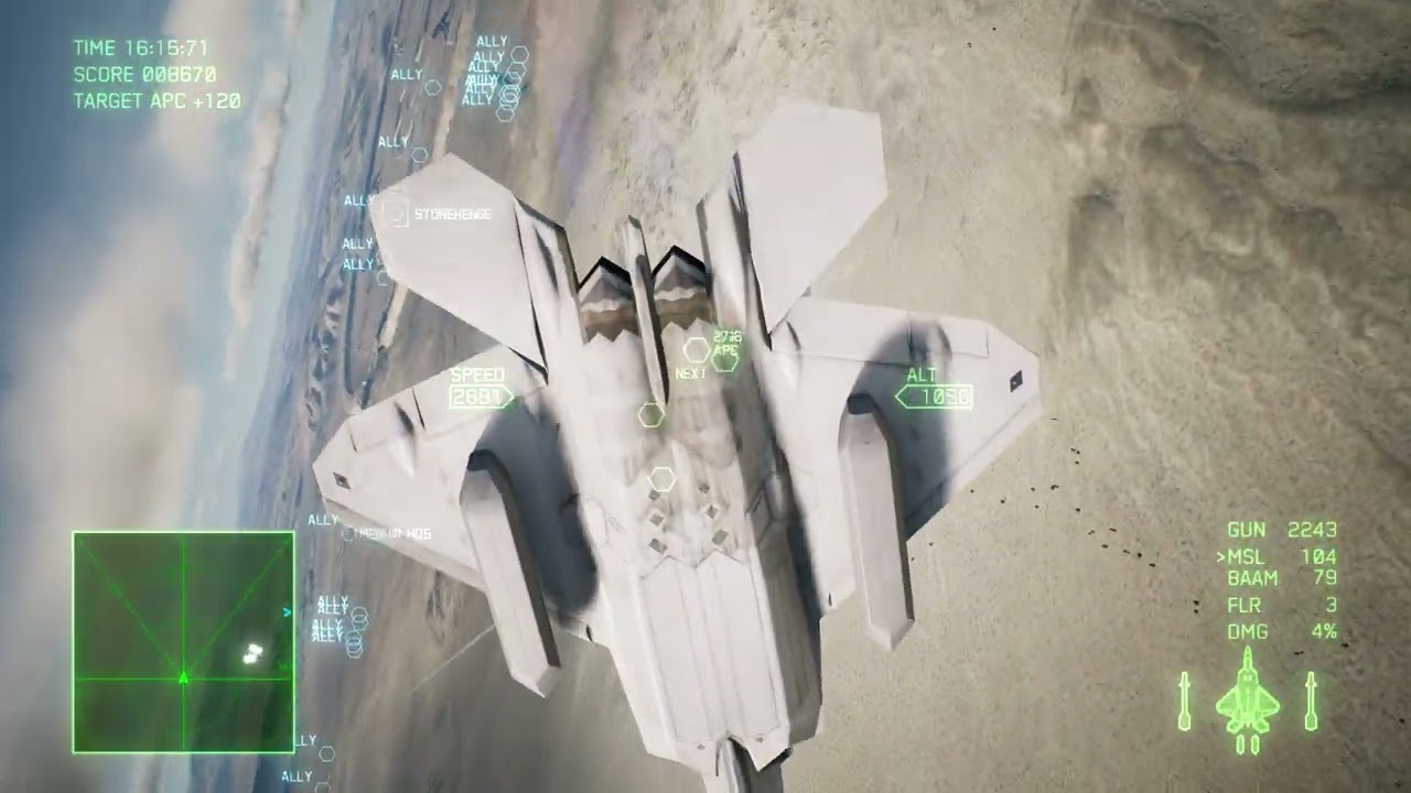 Ace Combat 7 | Mission 12 - Stonehenge Defensive (Hard) [1440p60FPS]