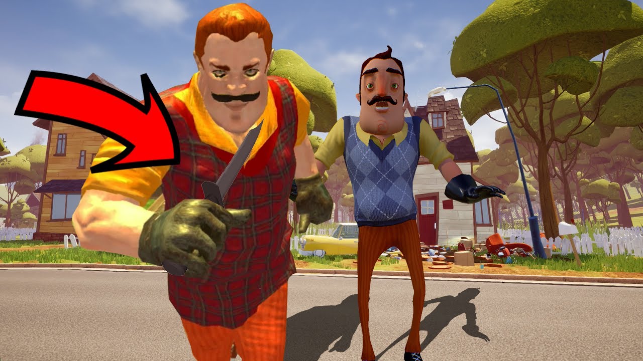 У СОСЕДЯ ЕСТЬ НОЖ!!! | Подделки/обманки Hello Neighbor