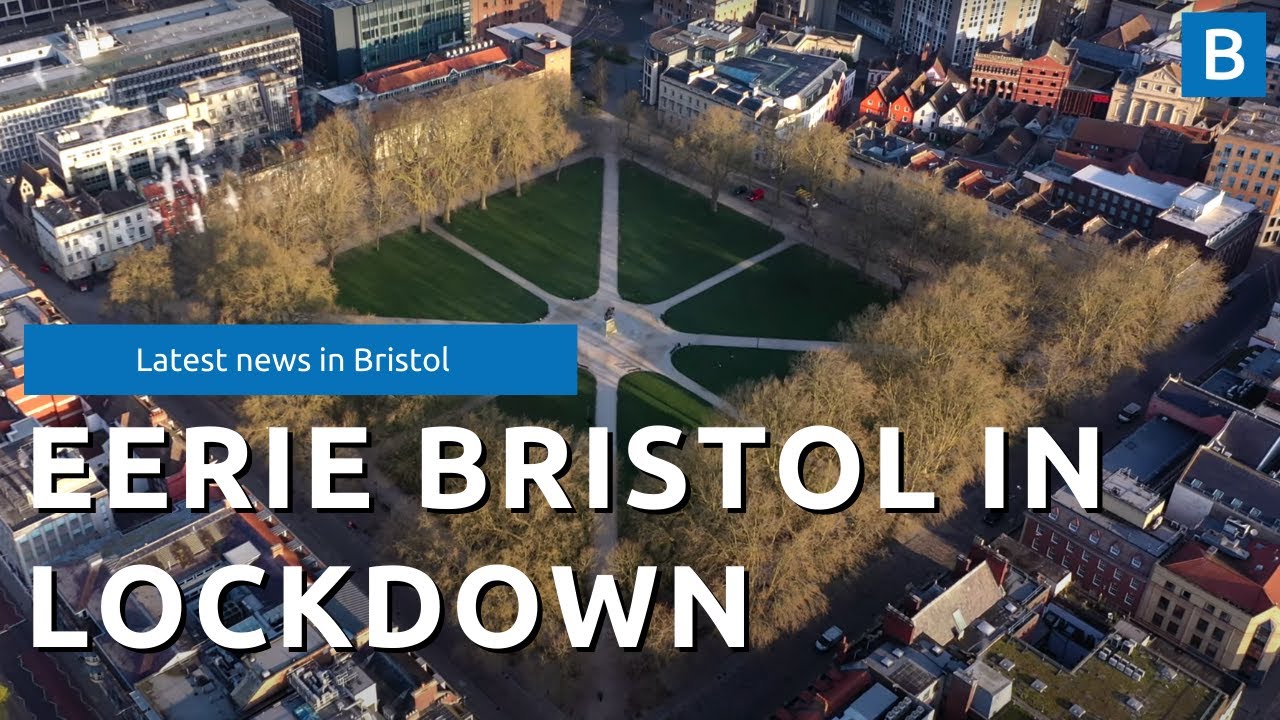Incredible aerial footage of abandoned Bristol during lockdown