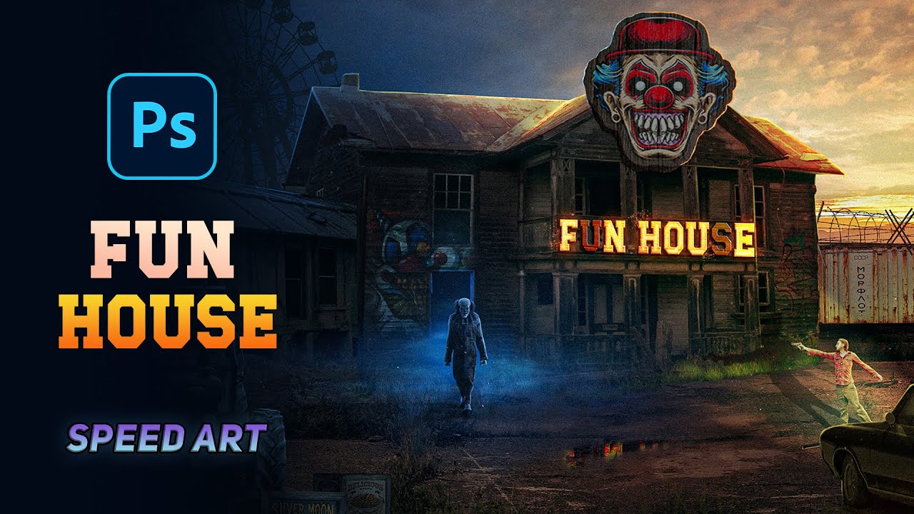I Made a Fun House in Photoshop | Photo Manipulation | Fantasy Photoshop Manipulation | Speed Art