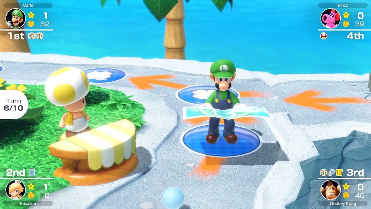 Mario Party Superstars #452 Yoshi's Tropical Island Luigi vs Donkey Kong vs Rosalina vs Birdo