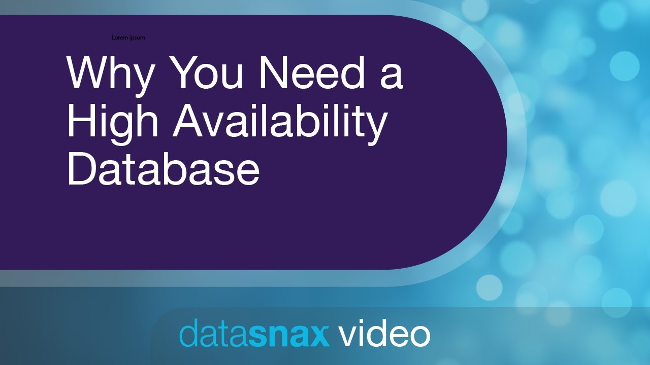 High Availability Database &mdash; Your Enterprise Needs This 🔌 | DataStax