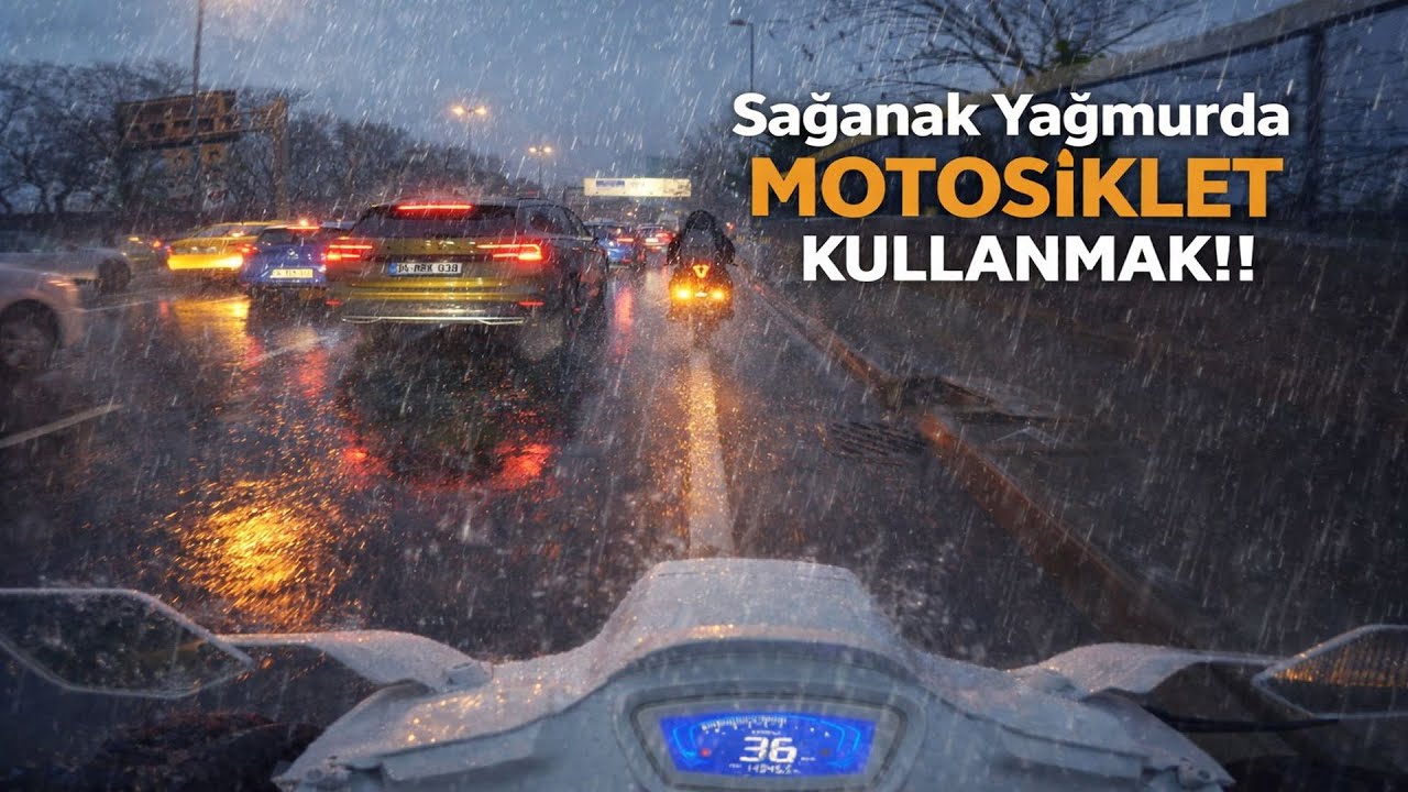 Sağanak Yağmurda Motorsiklet Kullanmak Nasıl ? | 50CC Motovlog #89