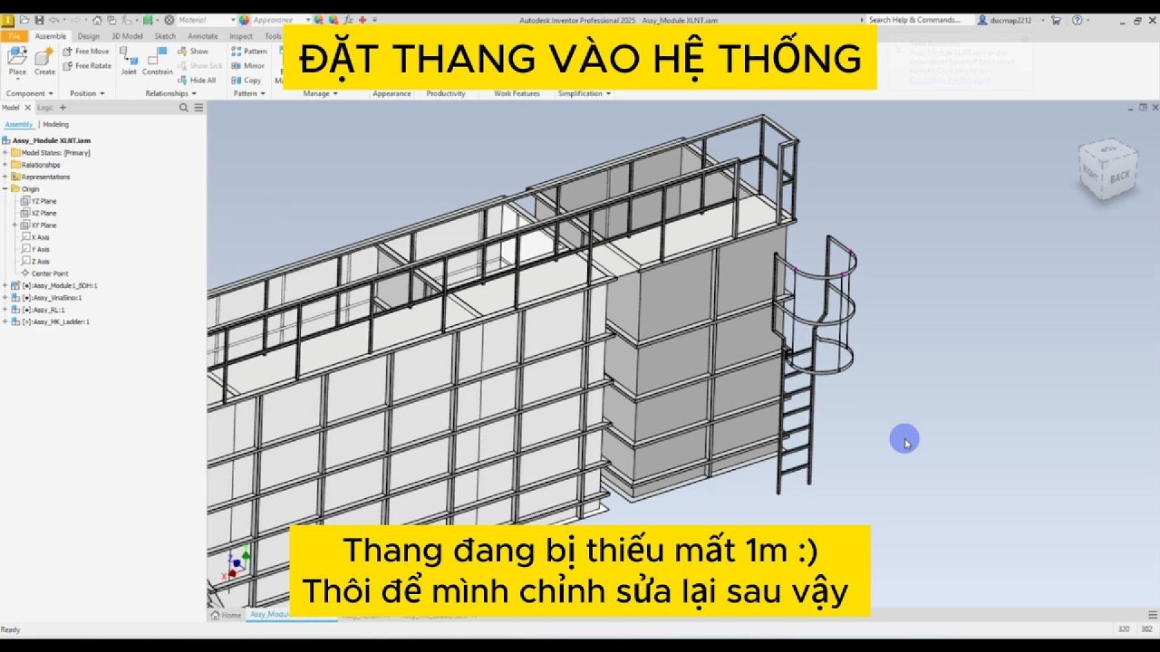Quy trình triển khai Lan can, Cầu thang công nghiệp vào Module Bồn bể | IRmdp