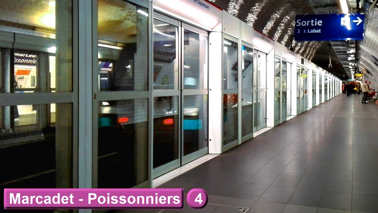 Маркаде — Пуассонье | линия 4 : Парижский метрополитен ( RATP MP89 )