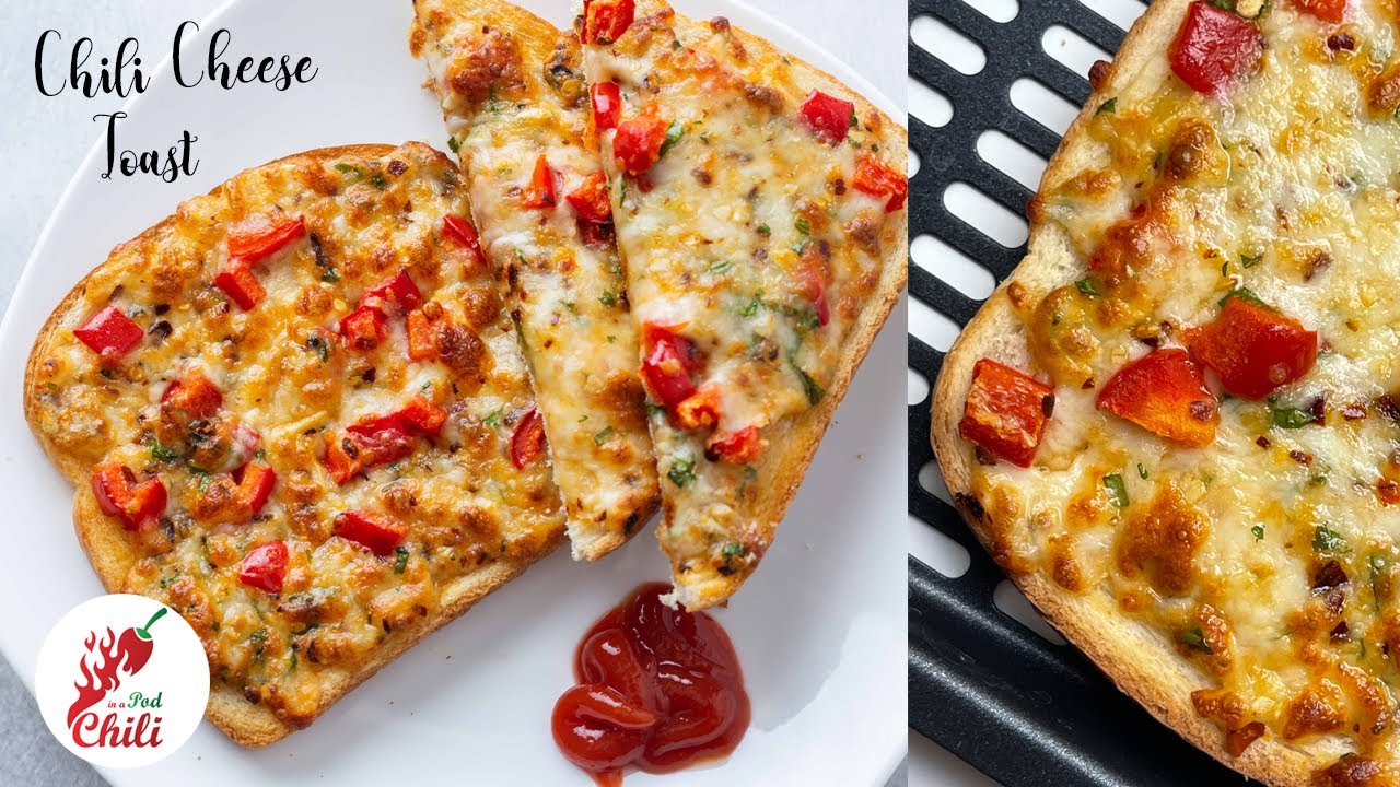 Air Fryer Chili Cheese toast  | Easy Air Fryer recipes | ASMR Cooking