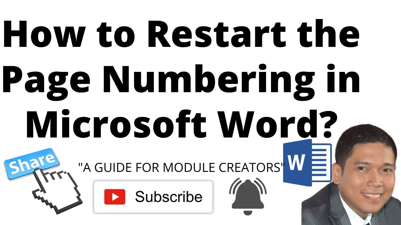 How to Restart your Page Numbers in Microsoft Word?