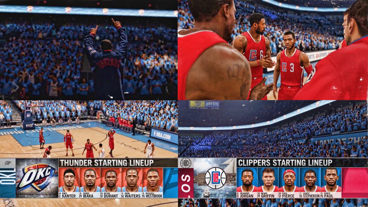 NBA LIVE 16 - Official Leaked Starting Lineup Gameplay Footage Clippers vs Thunder!
