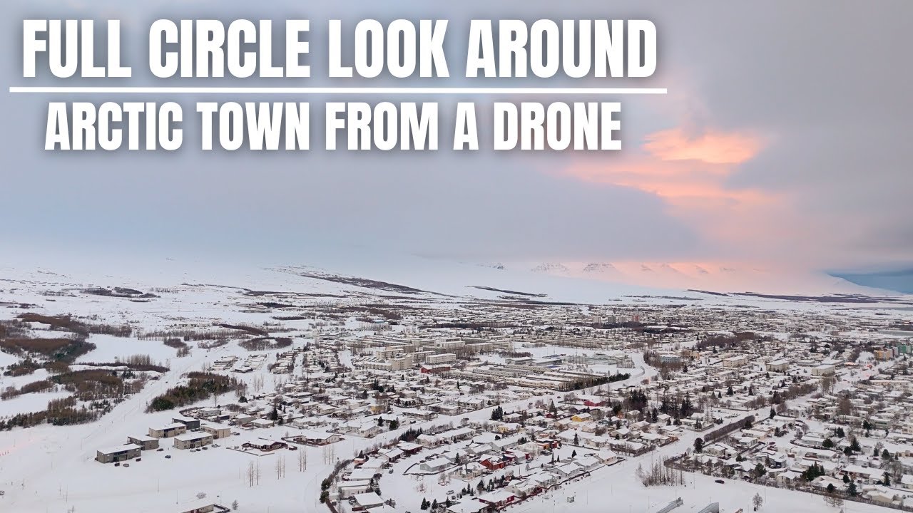 Relaxing New Year's Day in the Far North - Full Drone Circle Above Akureyri