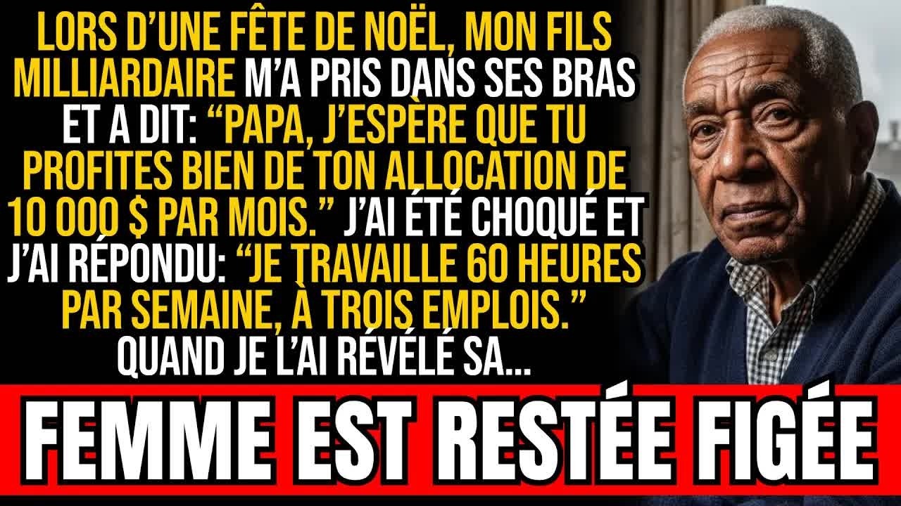 À Noël, mon fils milliardaire m’a demandé si j’avais eu mes 10 000 $. Confus, ma belle-fille a figé