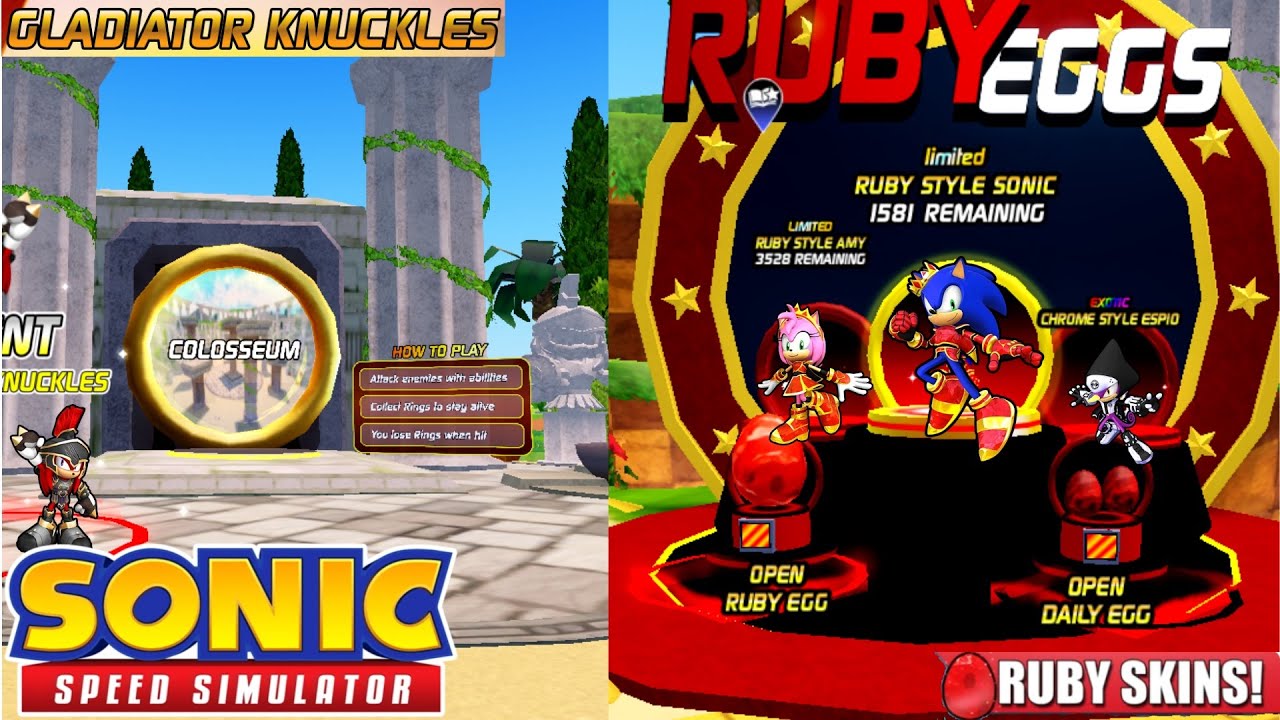 Sonic Speed Simulator Multi-Review: Glatiator Knuckles + Ruby Eggs