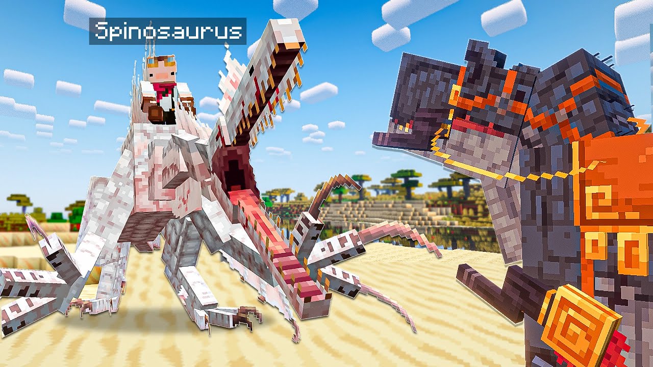 💀El MEJOR SPINOSAURUS de MINECRAFT💀 - Raxiores of Raxiore MOD