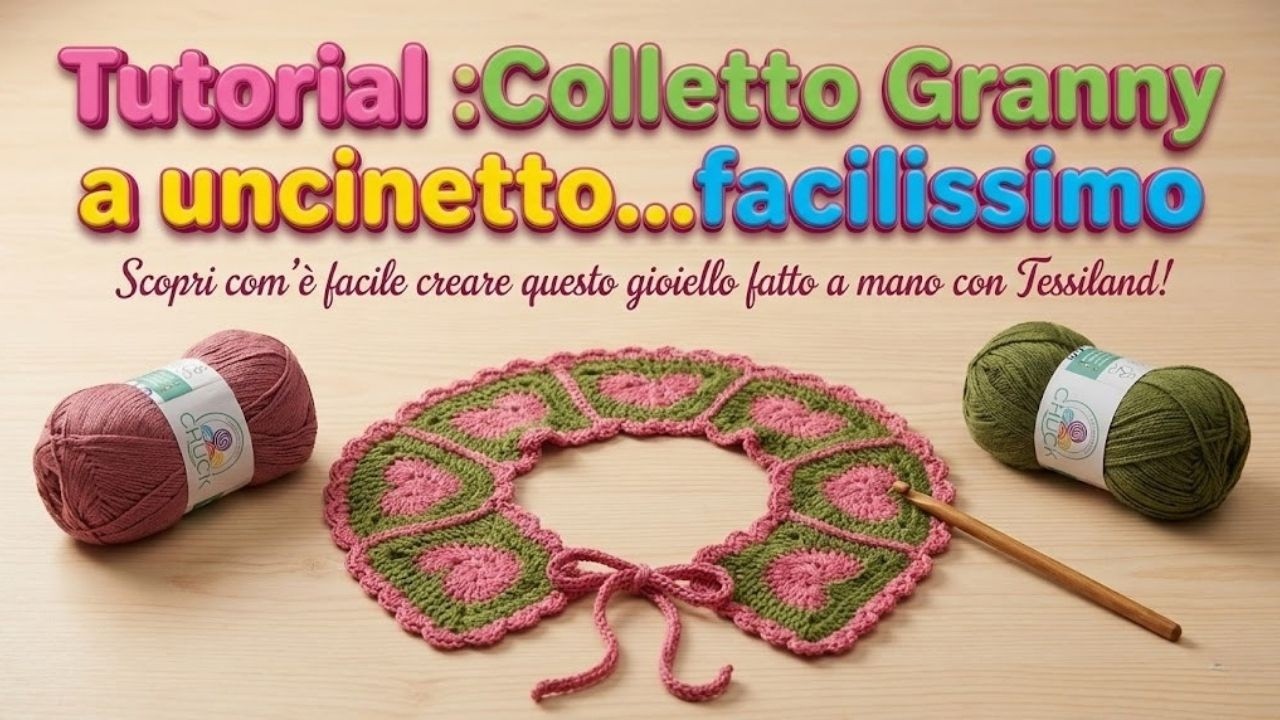 Colletto Granny a uncinetto [ SENZA SPOT ] | Tutorial passo passo