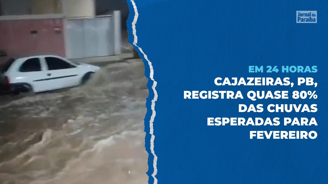 Cajazeiras, PB, registra quase 80% das chuvas esperadas para fevereiro
