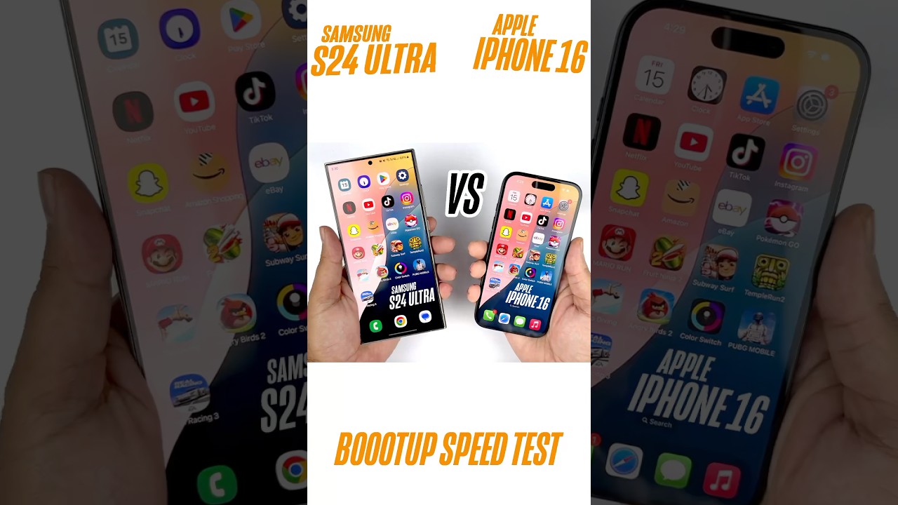 Samsung Galaxy S24 Ultra vs Apple iPhone 16  - Speed Test! #iphone16 #s24ultra