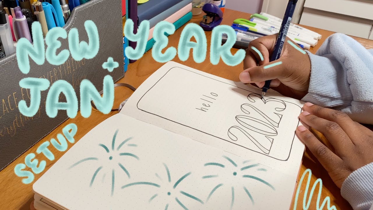 new year + january plan with me | 2023 bullet journal setup!