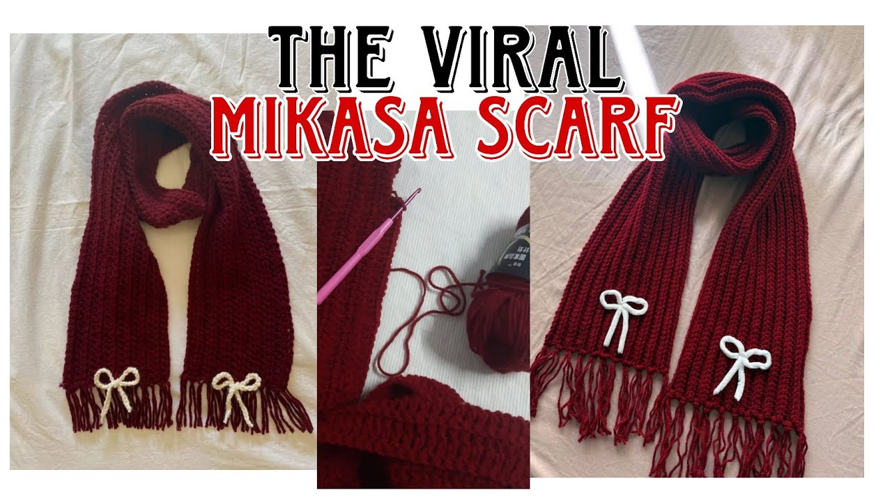 Mikasa scarf🧣 Crochet muffler| Crochet muffler tutorial| the viral MIKASA SCARF| Tutorial 