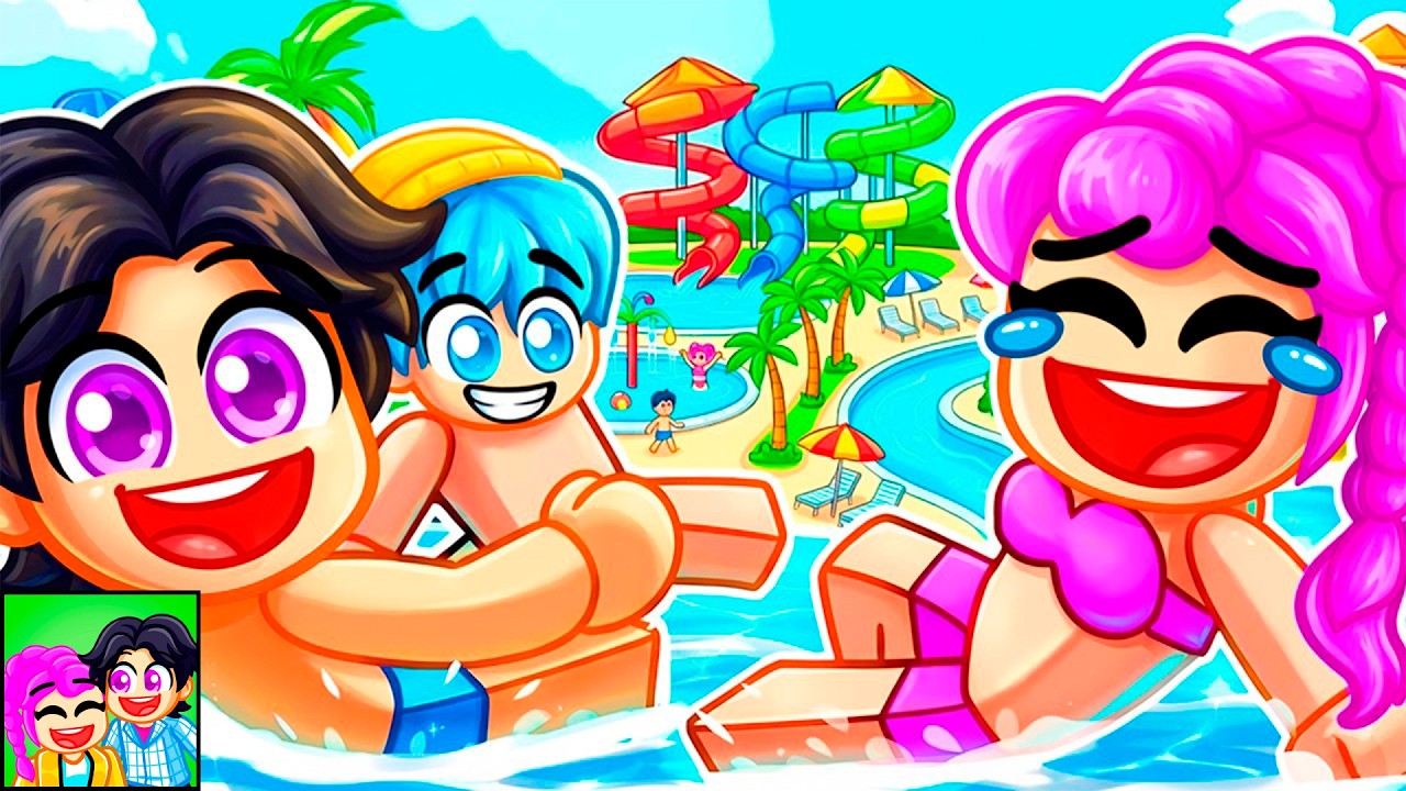 FAMILIA KPOP no PARQUE AQUATICO no ROBLOX!! (Kpop Demon Hunters)