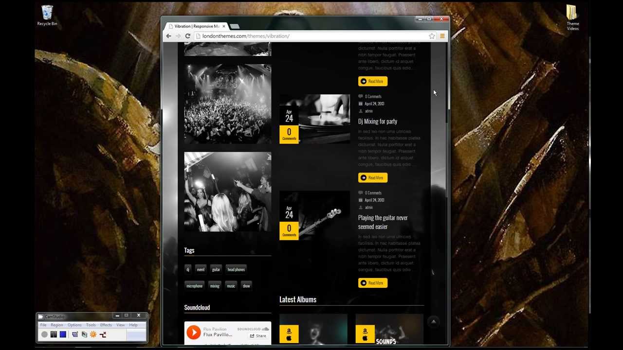 Extremely Responsive - Vibration A Responsive Music WordPress Theme