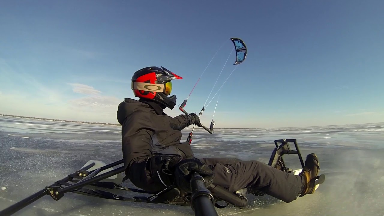 Power Kite Ice Buggying Lake Poygan, WI
