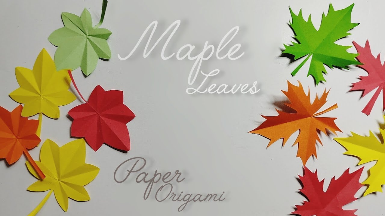 Maple Leaves Origami Paper Easy | Autumn Leaves Origami | Maple Leaves Paper Cutting