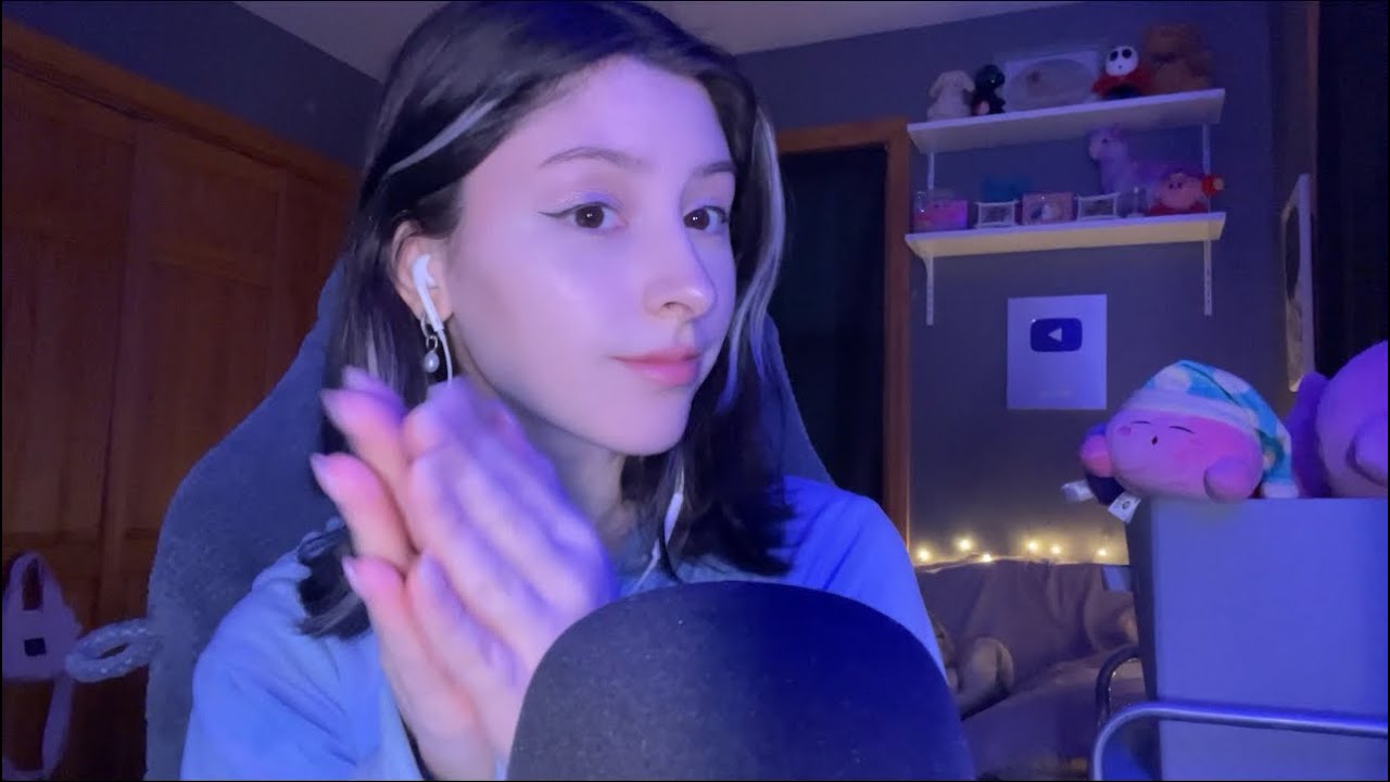 ASMR 15 Minutes of Hand Sounds, Gentle Fabric, Up Close Visuals, lofi rain sounds :) 🫧🌧️