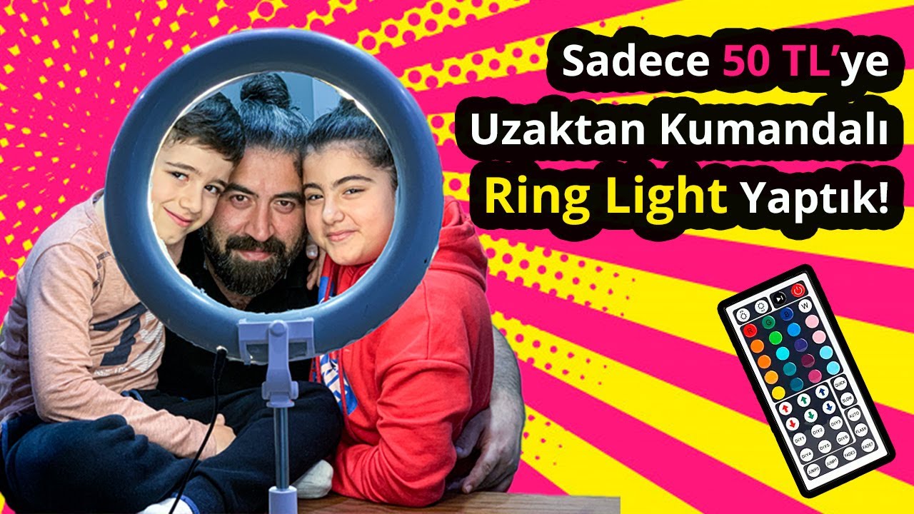 DIY | UZAKTAN KUMANDALI RİNG LİGHT YAPIMI | ÇİFT RENK | (YUVARLAK IŞIK ) | YOUTUBE DA TEK