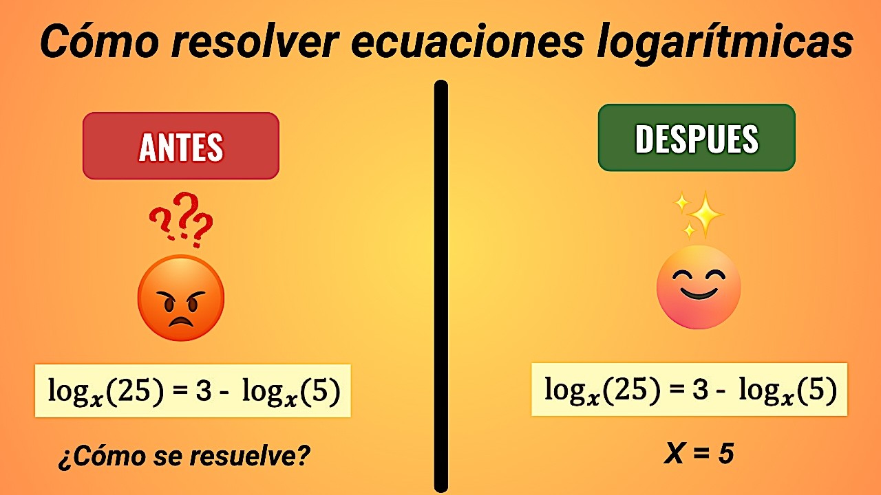 💯 Cómo resolver ecuaciones logarítmicas