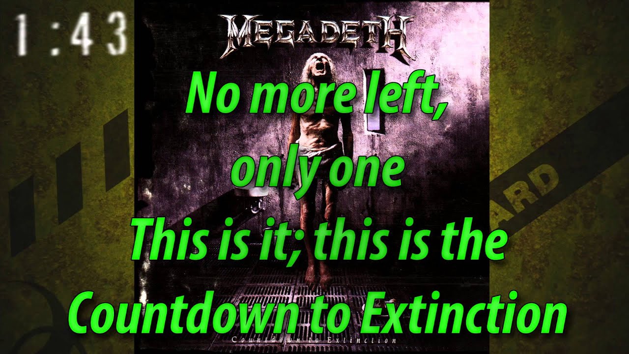 Megadeth - Countdown to Extinction (with Lyrics)