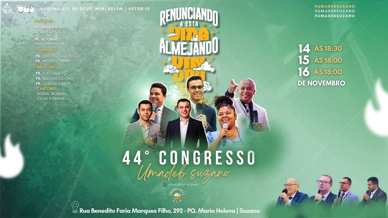2º DIA CONGRESSO UMADEB - SÁBADO 15/11 | AD BELÉM SUZANO
