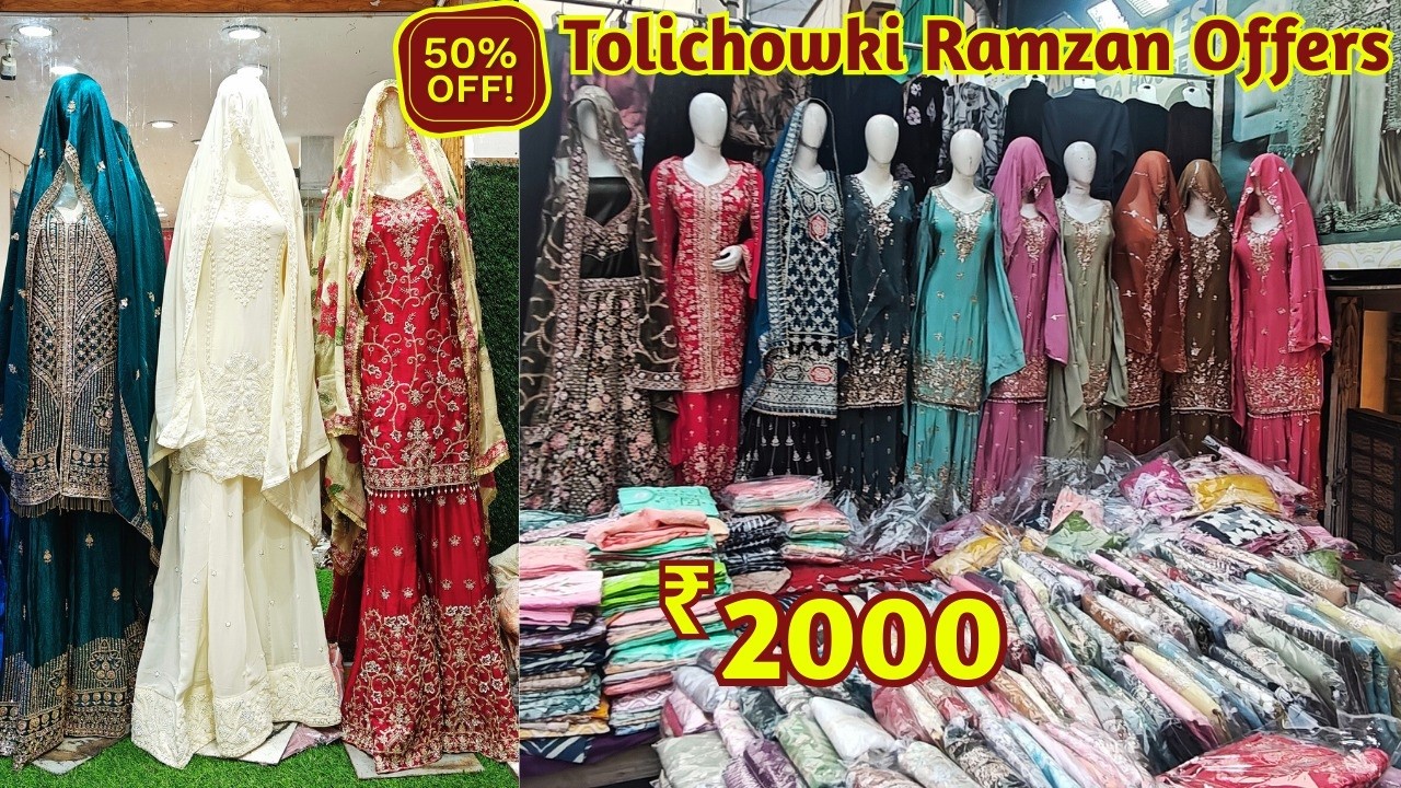 YE DEAL MISS MAT KARNA..!! Tolichowki Dhamaka Ramzan Offers #50%OFF Bridal Pakistani Suits Lehengas
