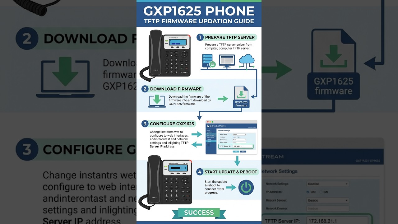 Grandstream GXP serise Phone  firmware updation using TFTP server