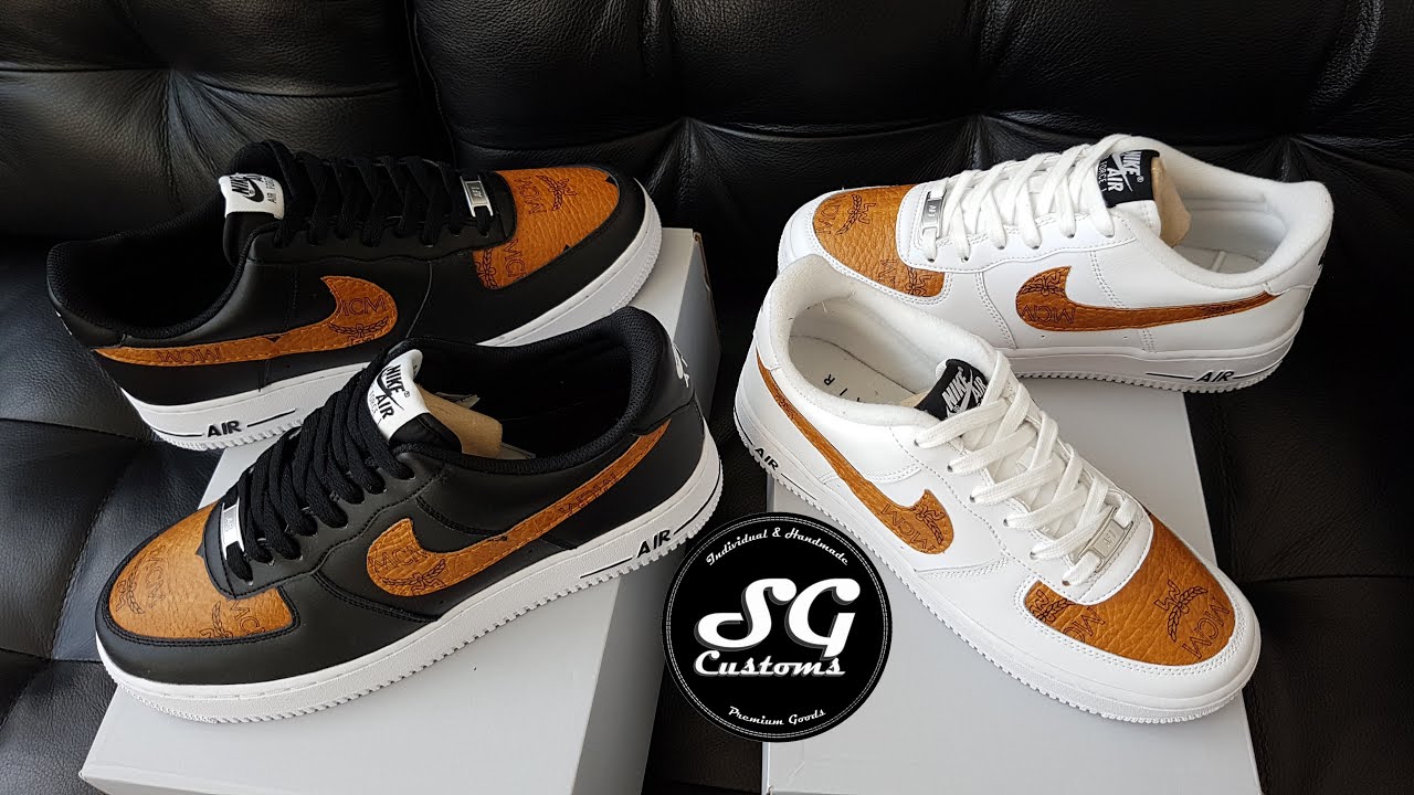 How to customize Nike Air Force 1 with MCM canvas | custom AF1 shoes