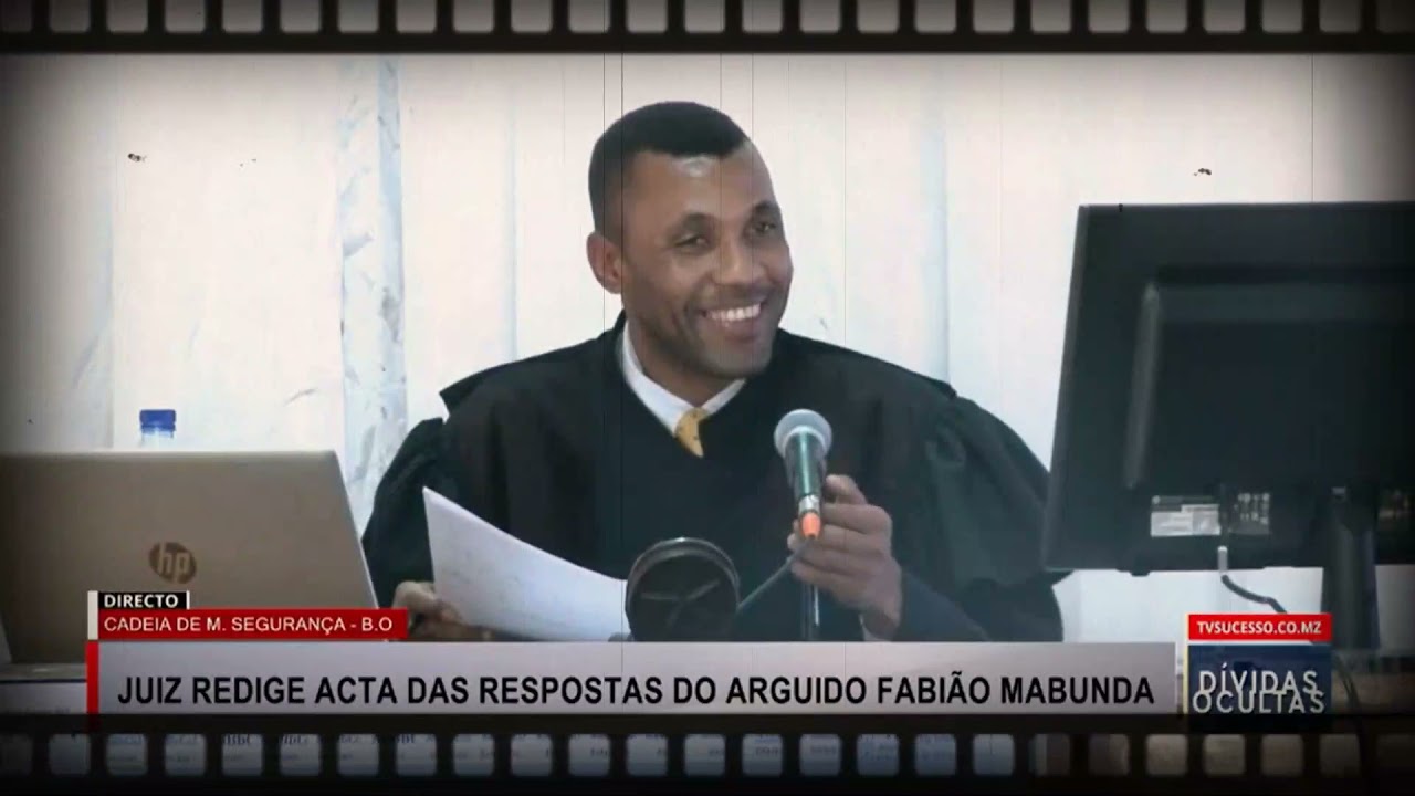 Juiz Efig&eacute;nio Baptista sendo super cordial com o Reu Fabi&atilde;o Mabunda, momento engra&ccedil;ado.