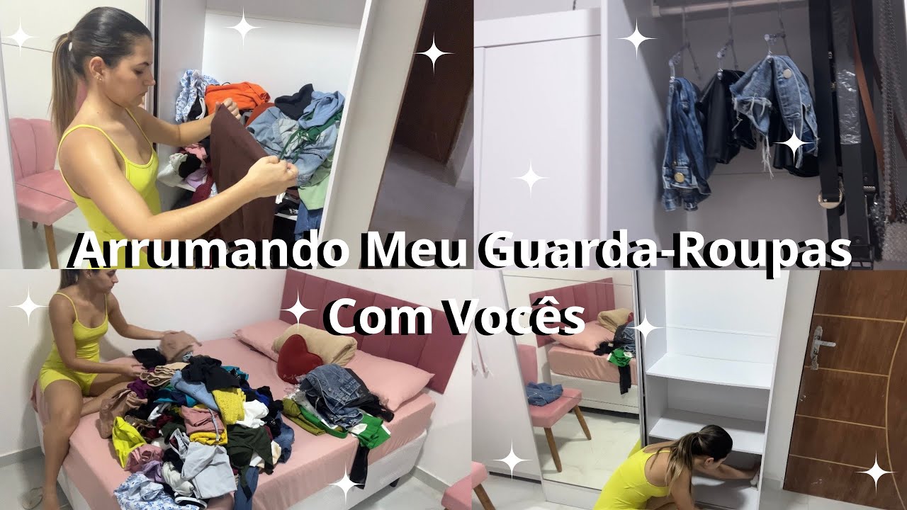 ARRUMANDO E ORGANIZANDO MEU GUARDA-ROUPA/*arrumando meu guarda-roupa, dobrando as roupas…*