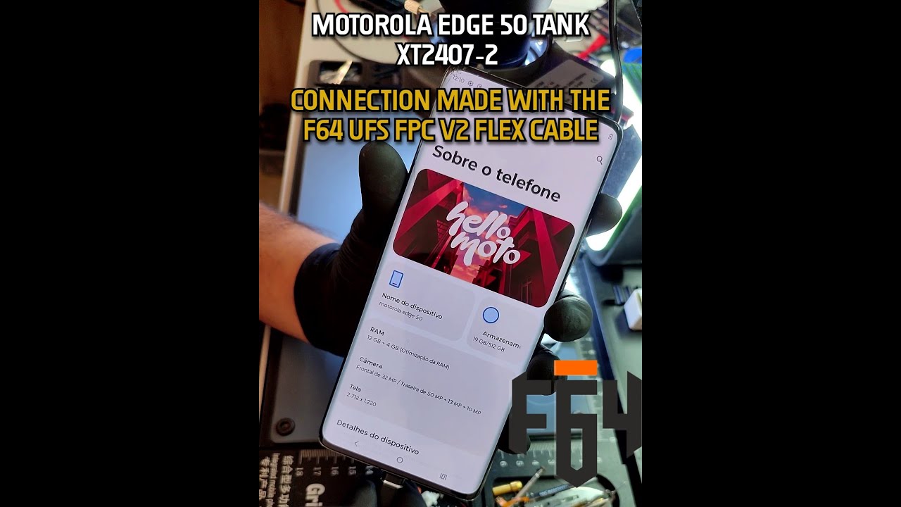 Motorola Edge 50 tank XT2407-2 Connection made with the F64 UFS FPC V2 FLEX Cable #f64 @THE FONE FIX