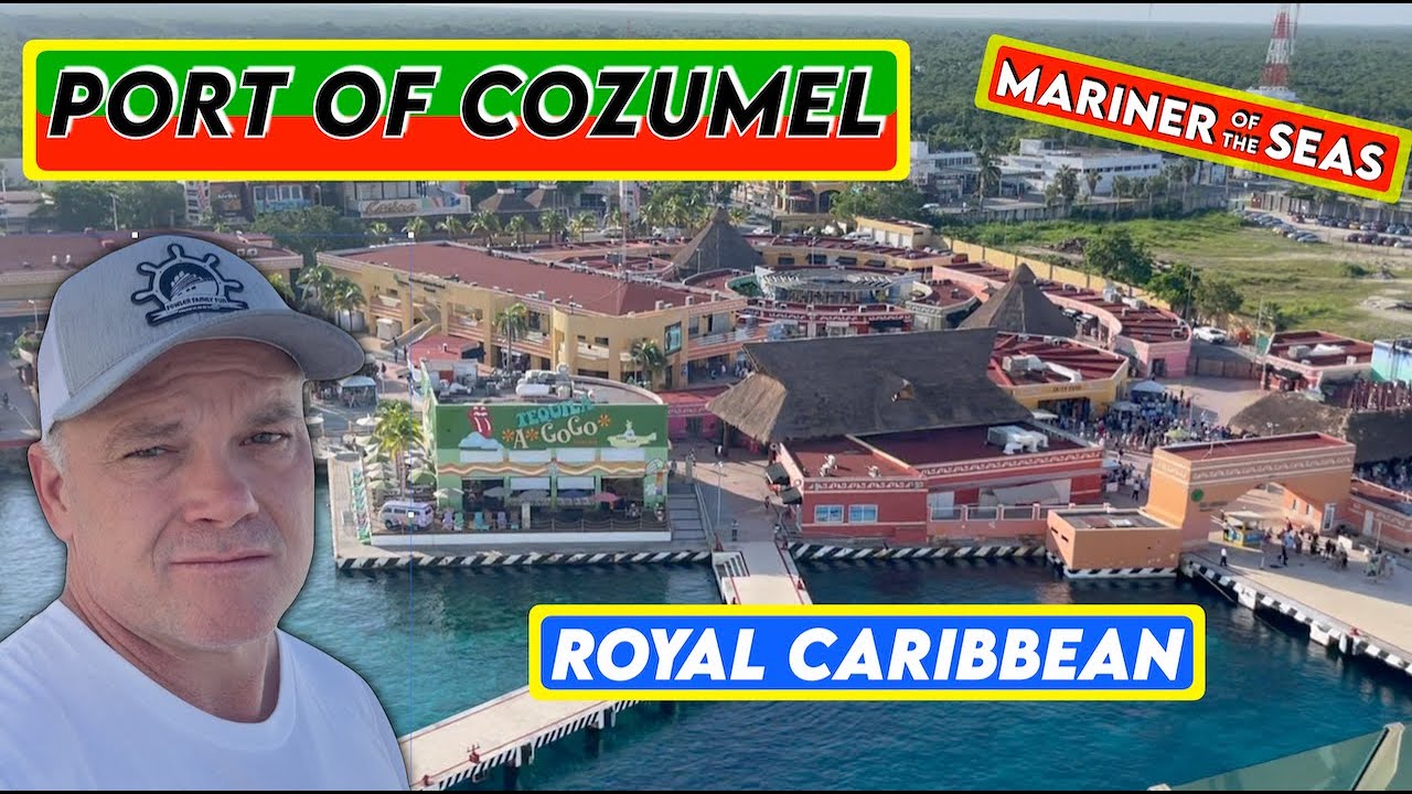 Порт компании Royal Caribbean в Косумеле, Мексика. Международный порт Косумель. Пешеходная экскур...